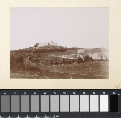 View of a fort, probably on the coast of Southern France