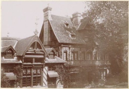 Exterior of a country house, probably on the French coast