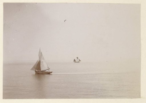 Sailing boats at sea, probably off the French coast