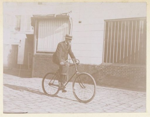 Man cycling in France