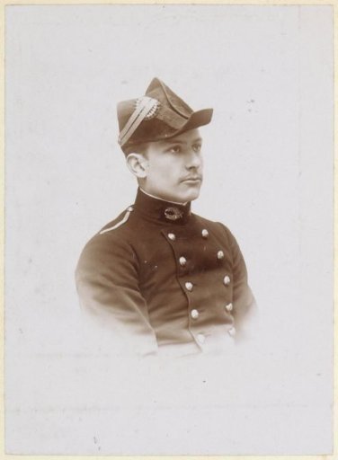 Portrait of a French man in uniform with a hat