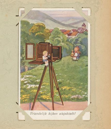 Boy and girl with a dog and camera