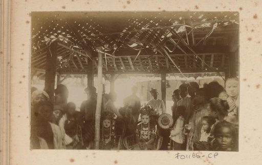 Dutch East Indies, costumed children at a celebration