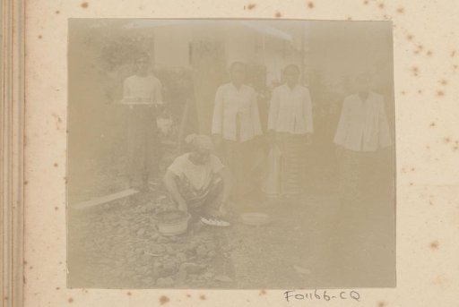 Dutch East Indies, group portrait of Indonesian servants