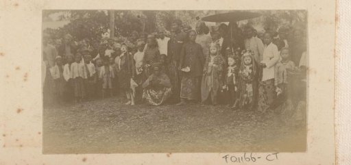 Dutch East Indies, costumed children at a celebration
