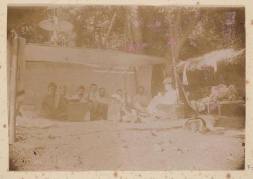 Group of Dutch men and an Indonesian man
