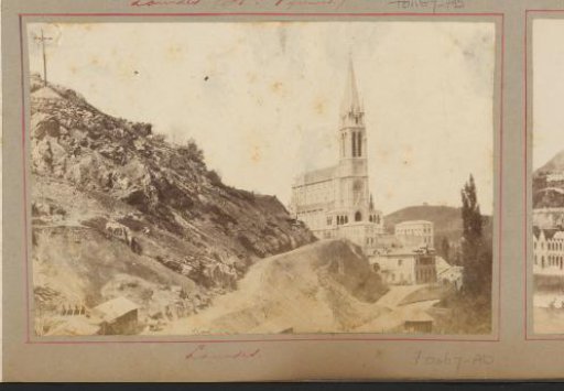 View of Lourdes with the Basilica of the Immaculate Conception