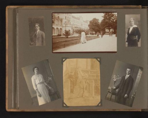 Portraits and a View of a Building