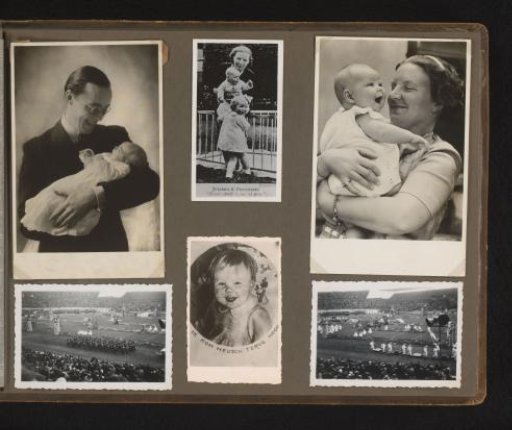 Portraits of members of the Royal House and views of what appear to be festivities