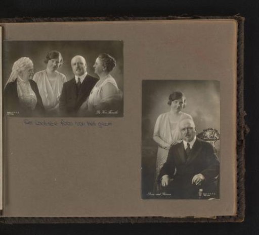 Two group portraits of the royal family: Queen Mother Emma, Queen Wilhelmina, Prince Hendrik, and Princess Juliana