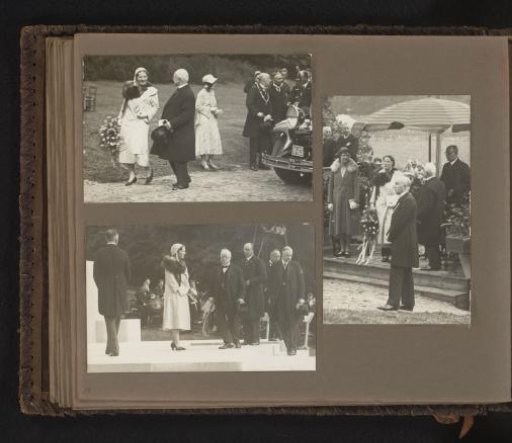 Three Photographs of Princess Juliana at the Unveiling of the Lorentz Monument in Arnhem