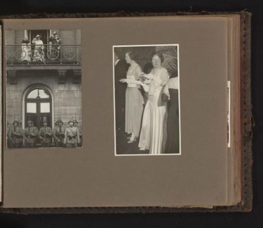 Two Photographs of Princess Juliana, on the Balcony of the Paleis op de Dam and at a Banquet
