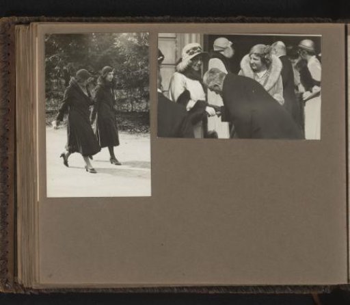 Two Photographs of Princess Juliana, Walking and During a Visit