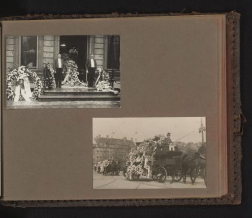Two photographs of the funeral of Queen Mother Emma