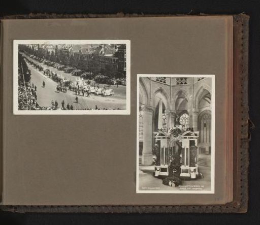 Funeral procession of Prince Hendrik in The Hague and the grave of William of Orange in the Nieuwe Kerk in Delft