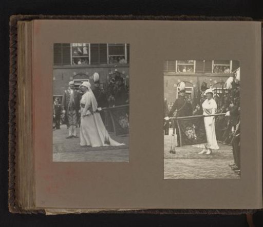 Two photographs of Queen Wilhelmina and Princess Juliana on Prinsjesdag 1934