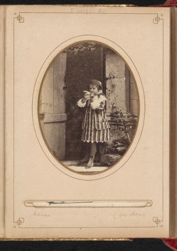 Portrait of Maude by a door