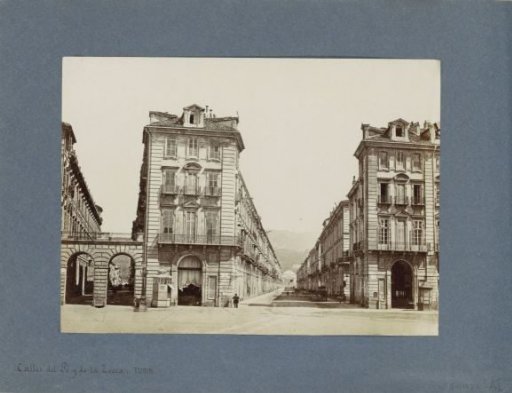View of the Via di Po and the Via della Zecca in Turin