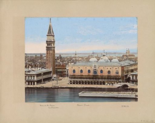View of the Doge's Palace, the Campanile and surrounding buildings in Venice