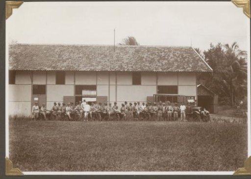 Group Portrait of the Motorized Field Police in Lampong
