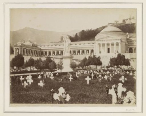 View of the Staglieno Cemetery in Genoa