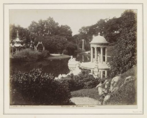 Pond with the Temple of Diana near the Villa Pallavicini in Pegli