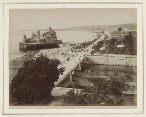 View of the Promenade des Anglais in Nice with the Promenade Pier on the Left