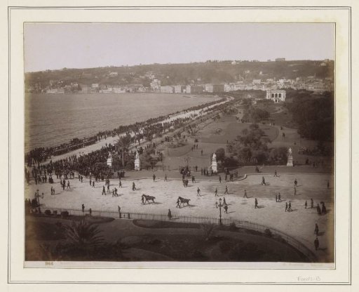 View of the Villa Nazionale in Naples with the Public