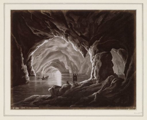 Photographic Reproduction of (presumably) a Drawing of the Blue Grotto on Capri
