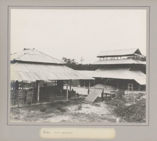 Warehouses of a tin company in Koba