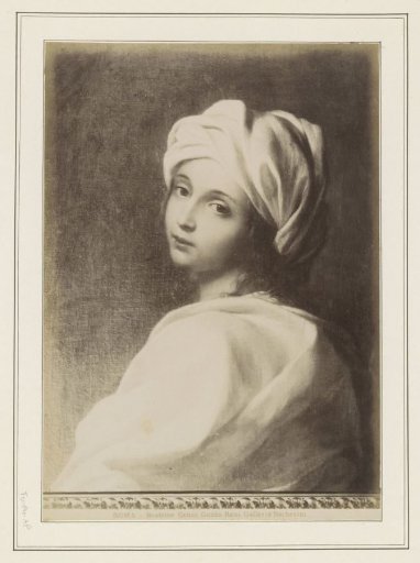 Photographic reproduction of a painting by Guido Reni (attributed), depicting Beatrice Cenci