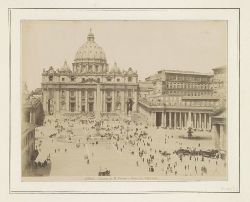 View of St. Peter's Square and St. Peter's Basilica in Rome