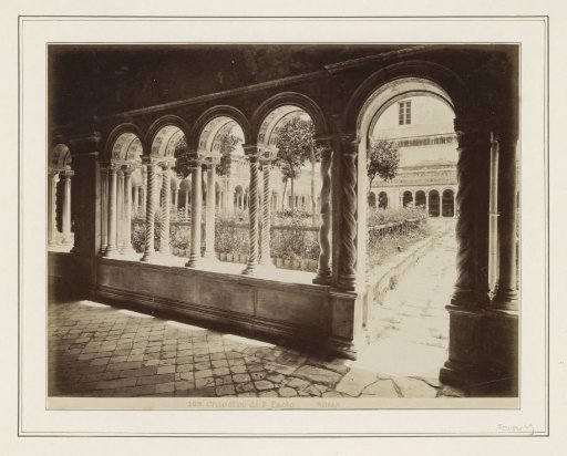 Cloister and garden of St. Paul Outside the Walls in Rome