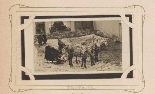 Troika before a sleigh