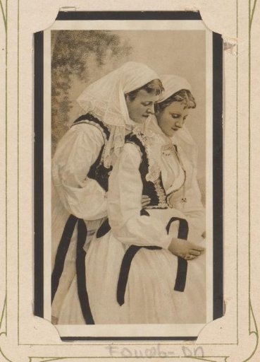 Two Young Swedish Women in Traditional Dress
