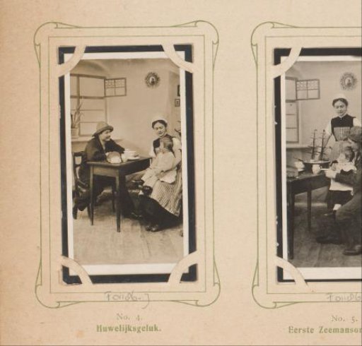 Family at the table in a house