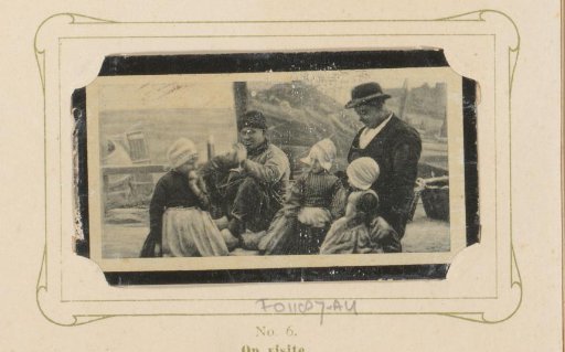 Two Men and Three Young Girls in a Harbor