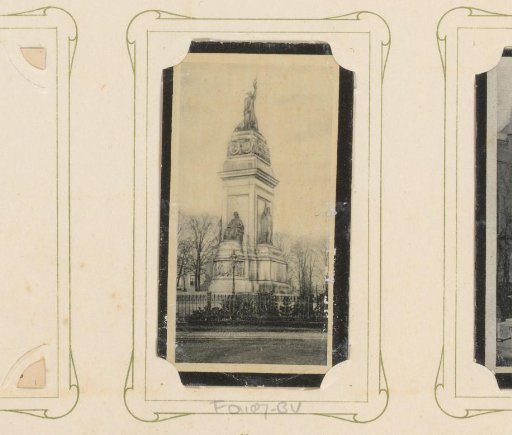 View of the monument to independence on Plein 1813 in The Hague