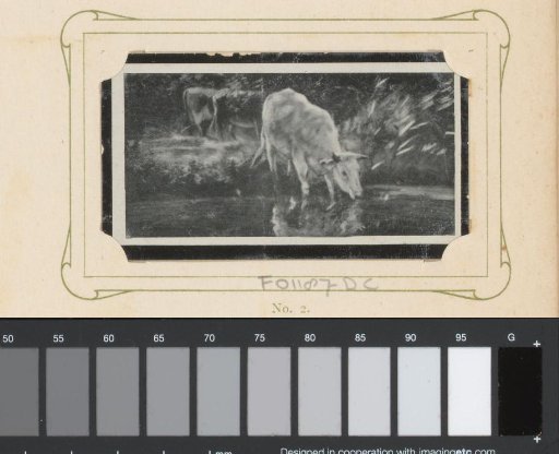 Reproduction of Drinking Cows by Willem Maris