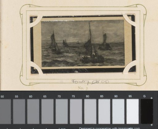 Reproduction of Fishing Boats at Sea by Hendrik Willem Mesdag