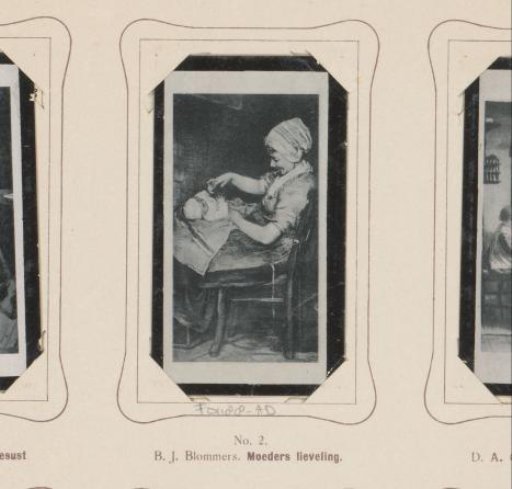 Reproduction of a painting of a mother with a child after Bart Johannes Blommers