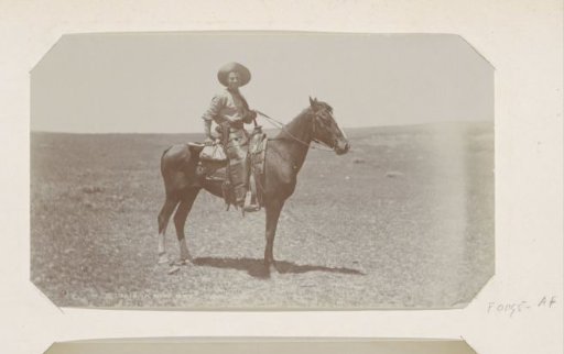 Cowboy on horseback