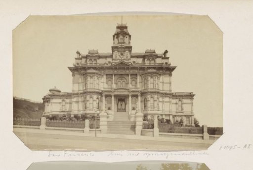 Exterior of (presumably) a building of railway shareholders in San Francisco