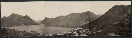 Panorama of the city and lake of Lugano