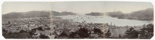 Panorama of the harbour of Nagasaki