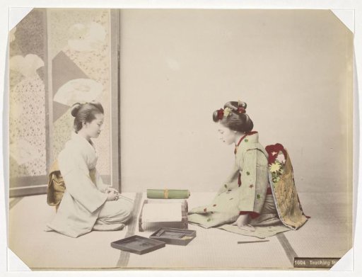 Two Japanese women during a lesson