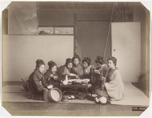 Japanese women at mealtime
