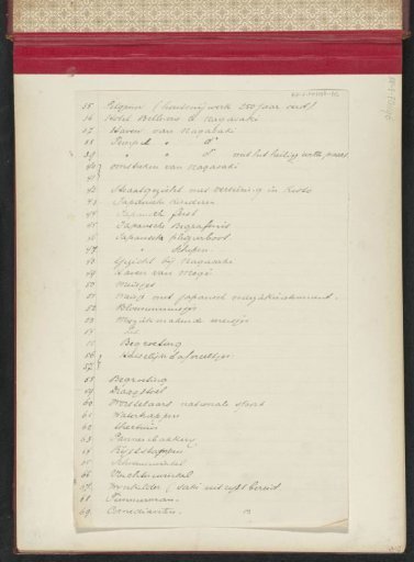 List of subjects depicted in the album (35 to 69)