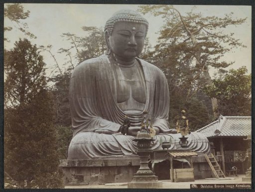 Daibutsu (“Great Buddha”), bronze statue in the Kotoku-in Temple in Kamakura