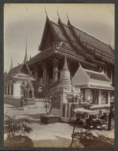 Main building of the temple complex of Wat Pra Keo (Temple of the Emerald Buddha) in Bangkok